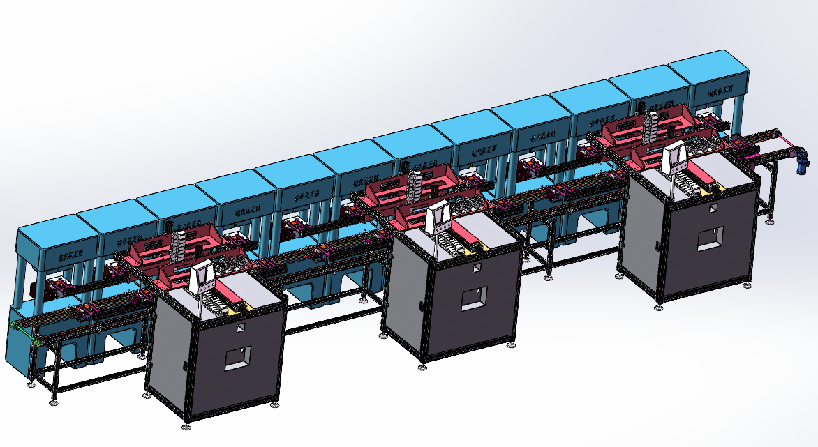 硫化车间生产线（sw18可编辑+工程图）